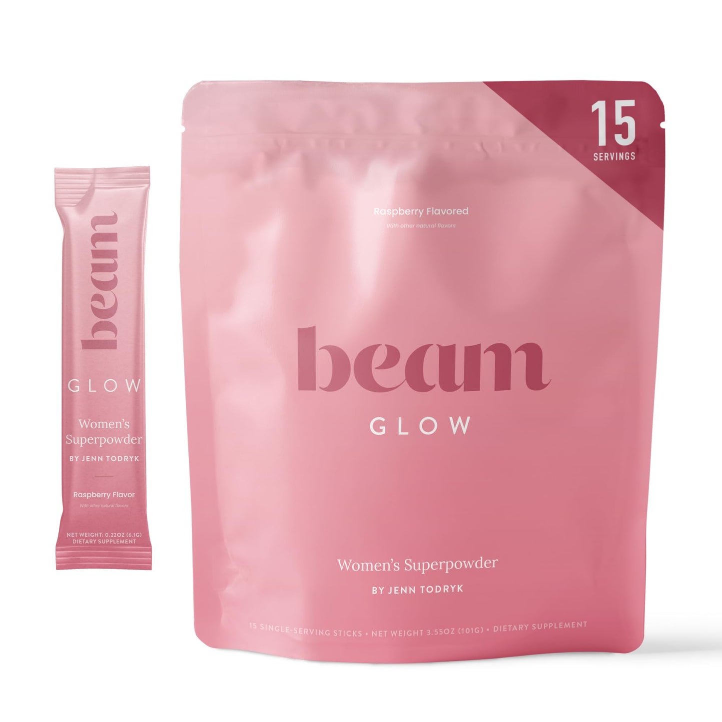 Beam Glow, Hormone Balance for Women, Thyroid Support for Women, Natural Hormone Support Powder with Selenium and Bromelain, PMS Relief, Energy, Hair Skin & Nails, Vegan, No Sugar, 15 Servings