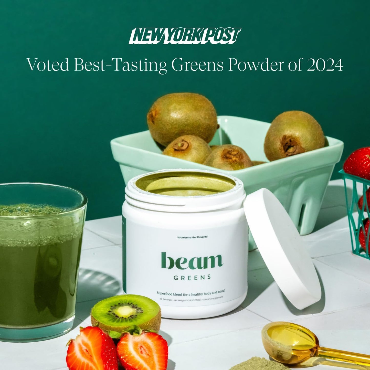 Beam Glow & Greens Bundle, Hormone Balance, Daily Greens & Energy Support for Women, Hair, Skin, Nails, Hydration, Vegan, No Sugar, Third Party Tested